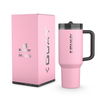 Messi GOAT Pink Stanley Quencher ProTour Flip Straw Tumbler 40oz