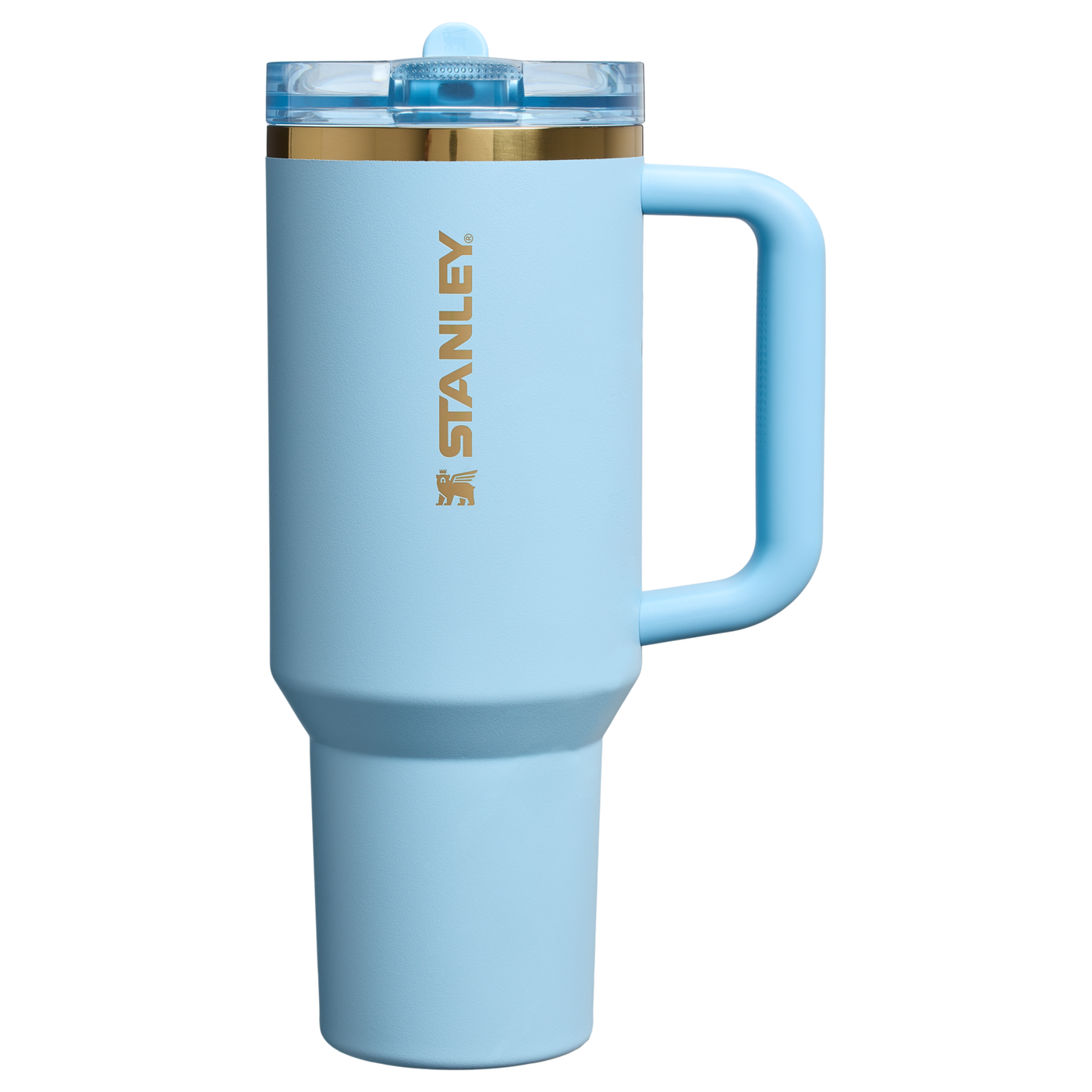 Messi Striker Blue 40 oz Quencher ProTour Flip Straw Tumbler