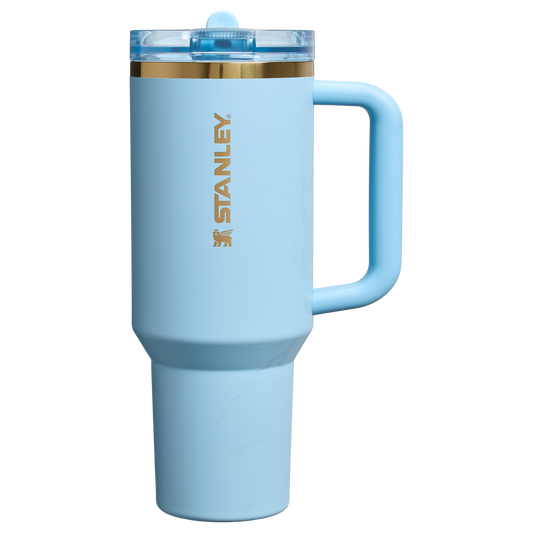 Messi Striker Blue 40 oz Quencher ProTour Flip Straw Tumbler